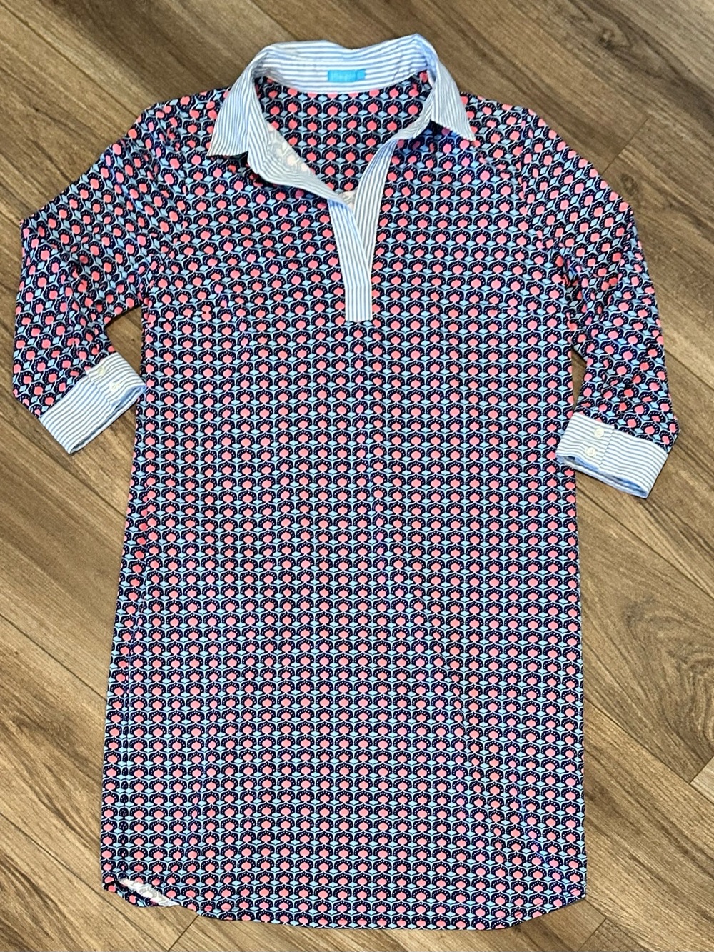 New! J. McLaughlin Arosa Catalina Cloth 3/4 Sleeve Dress Size Large - Picture 2 of 8